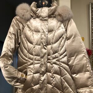 1 Madison, Fox Trimmed Fur Jacket